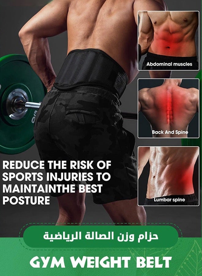 حزام رفع الأثقال للتمارين الرياضية، حزام رفع الأثقال للرجال والنساء، دعم أسفل الظهر والظهر، دعم الظهر للياقة البدنية وكمال الأجسام للتدريب المتقاطع، القرفصاء، والاندفاعات - Image 3